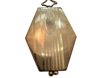 Antique Diamond Shaped Locket with Photos (A9260)