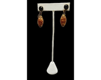 Vintage Murano Glass Screw Back Earrings (A971)