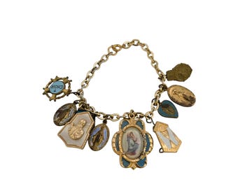 Vintage Religious Charm Bracelet (A9194)