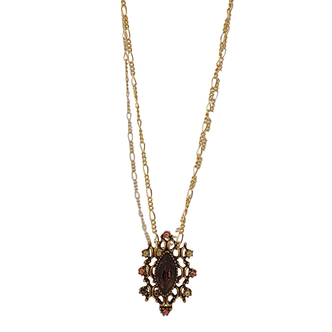 アクセサリー STANDARD NECKLACE Vintage Glass Small Pendant Necklace (A6340) - Etsy