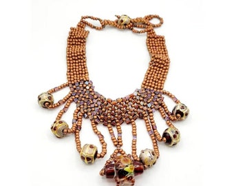 Unique Glass Artisan 80s Necklace (A2620)