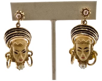 Unsigned Vintage Selro Screw Back Earrings (A7420)