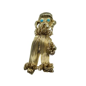 Vintage Wired Handmade Dog Brooch (A837)