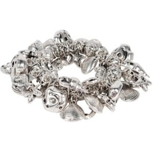 Silver Sealife Stretch Charm Bracelet