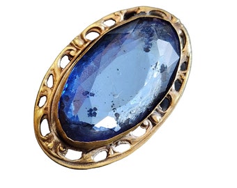 Vintage JCD & S Providence Faceted Glass Early Brooch (A2017)