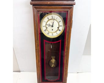 Antique Landmark Wood Wall Clock