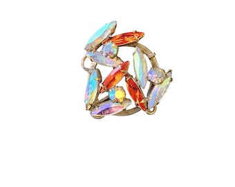 Vintage Rhinestone AB Brooch (A2917)