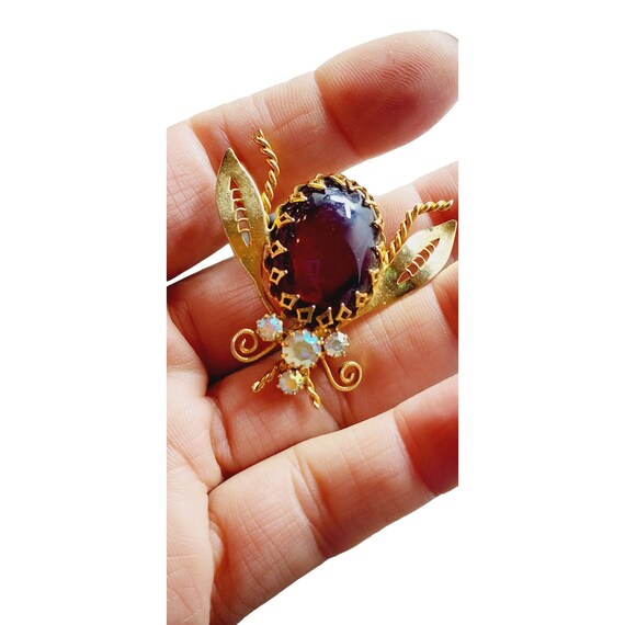 Vintage Glass Fly Brooch (A933) - image 3