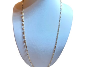 Vintage Unique Link 14kt Gold Necklace (A7773)