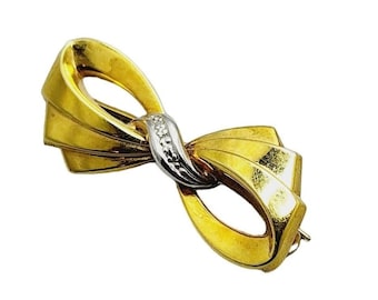 Vintage 14kt Gold Bow Brooch (A931)