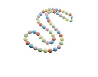 Vintage Colored Stone Pastel Necklace (A8274)