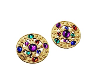 Vintage 80's Acrylic Clip Earrings (A2556)
