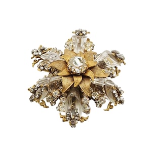 Stunning Rare Miriam Haskell Heavy Crystal And Rhinestone Amazing Brooch