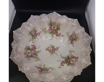 Vintage MZ Austria Fancy Porcelain Bowl (A6274)