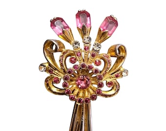 Vintage Early Well Made Floral Brooch (A8673)