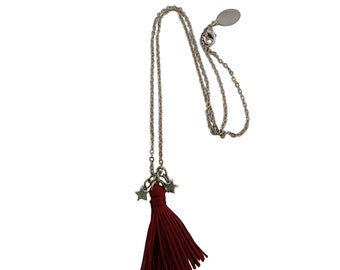 Vintage NOS Bee Charming Dainty Silk Tassel Necklace (A5243)