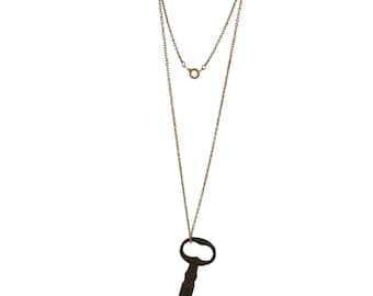 Antique Key on Dainty Chain Necklace (A9119)