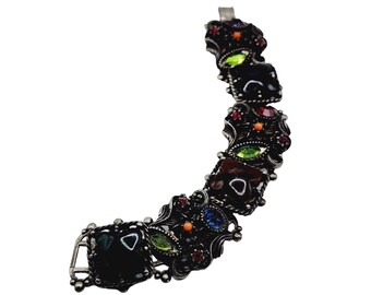 Vintage Book Chain Glass Bracelet (A1226)