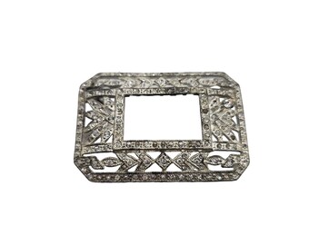 Vintage Paste Stone Brooch (A3756)
