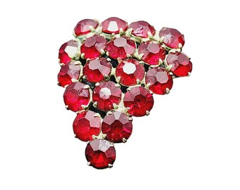 Vintage Czech Style Rhinestone Brooch (A1878)