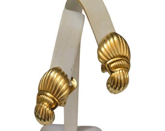 Vintage 80s Etruscan Style Clip Earrings (A7979)
