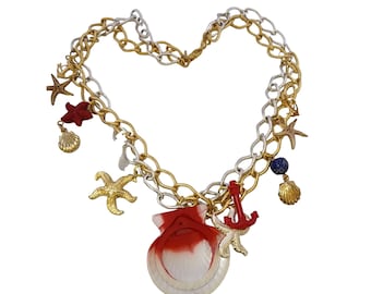 Vintage NOS Sugar NY Resin Nautical 32" Necklace (A5226)