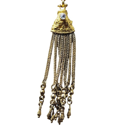 Unusual Faceted Spinal Tourmaline Disc Tassel Necklace (A1437) View 4