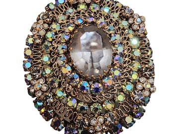 Vintage Rare Spectacular Dazzling Signed Austria Articulating Brooch (A1919)