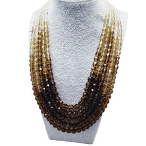 Vintage Verified Coppola E Toppo Early 50's Ombre Multi Strand Necklace (A1097)