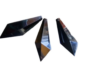 Vintage NOS West Germany Plastic Prism Dangle Charms (A1775)