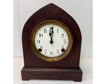 Antique Sessions Beehive Shelf Mantle Wood Clock