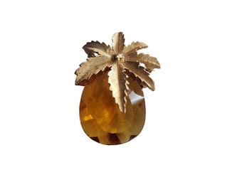 Vintage Signed Sarah Coventry Pineapple Glass Brooch or Pendant (A3820)