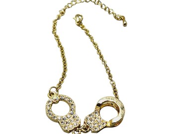 NOS Rhinestone Handcuff Anklet (A1531)