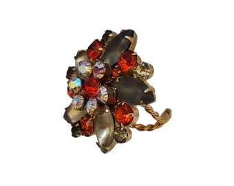 Vintage Adjustable Rhinestone Ring (A3668)