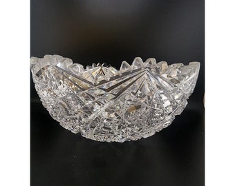 Vintage American Brilliant Cut Crystal Bowl (A6263)