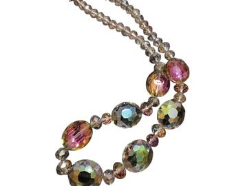 Stunning Heavy AB Crystal Reversible Necklace (A9490)