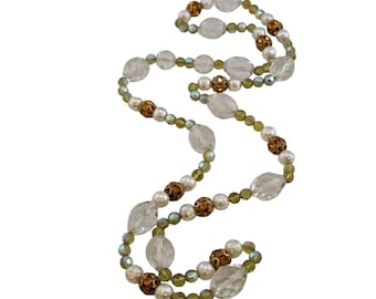 Vintage Loopover Crystal Necklace (A7119)