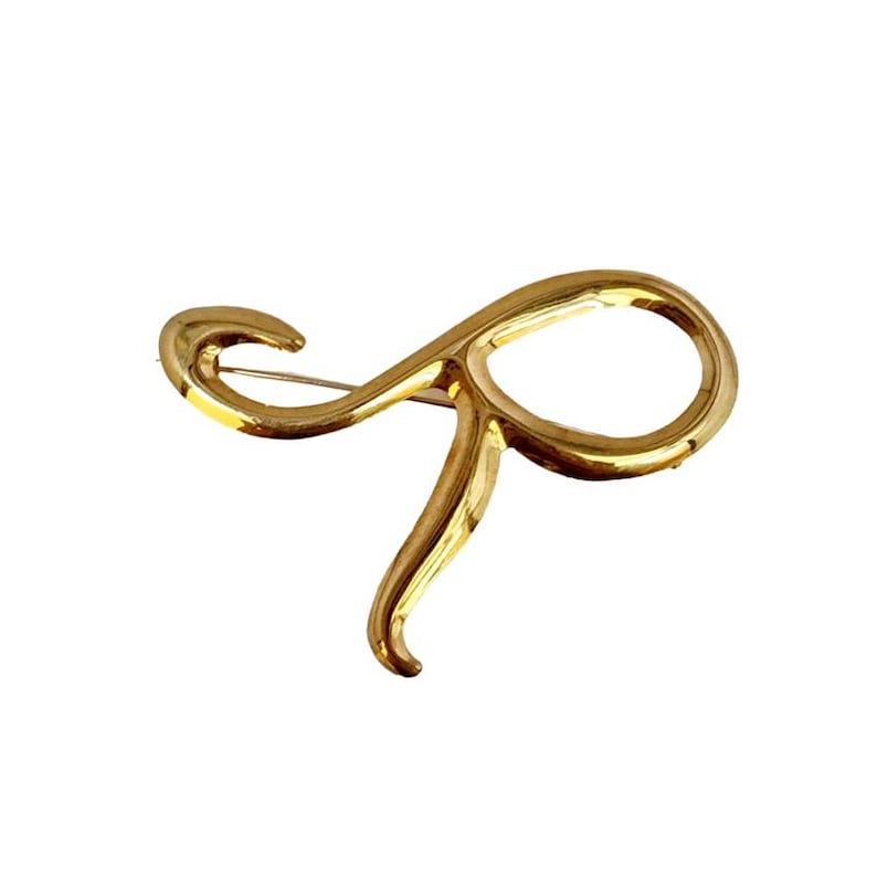 Vintage 18K Gold Letter R Brooch Monogram Pin Design (A5530) - Etsy