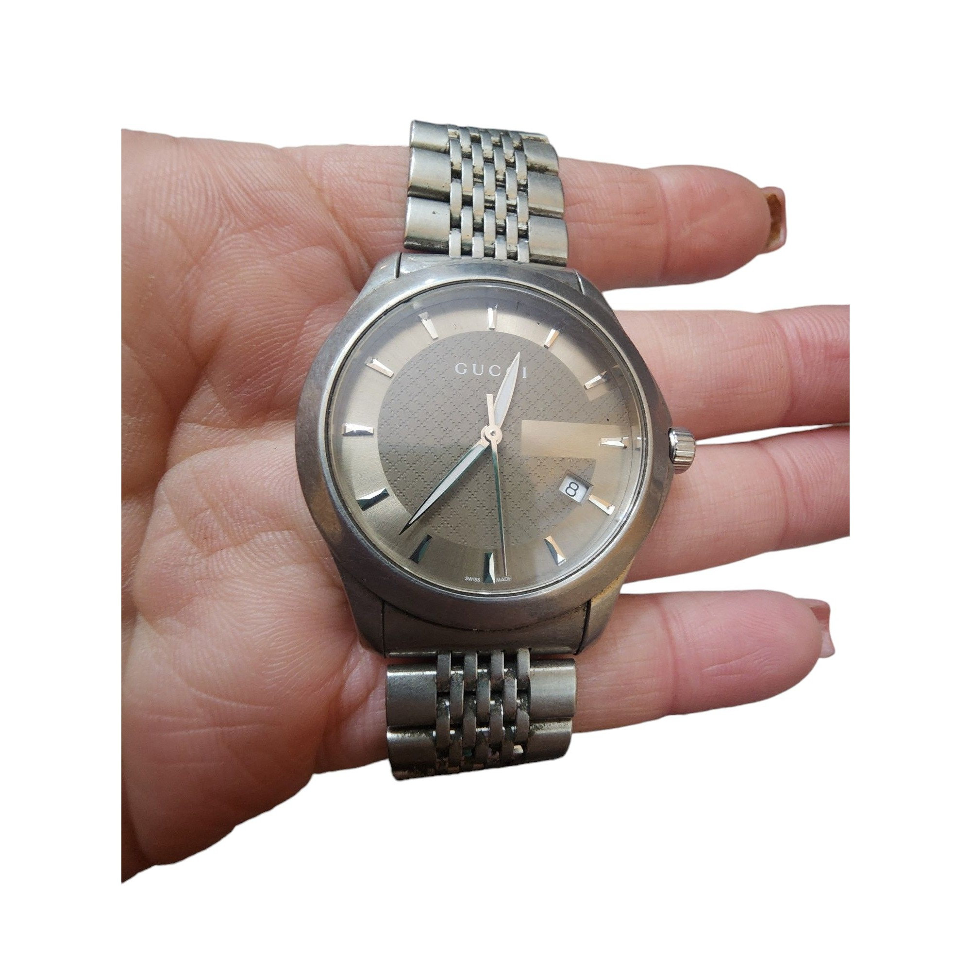 Vintage Authentic Gucci G Timeless Stainless 126.4 Swiss Vintage Authentic Gucci G Timeless Stainless 126.4 Swiss