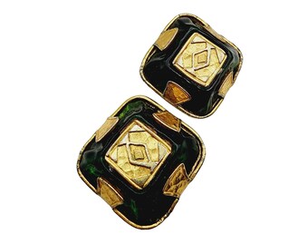 Vintage Unique 80s Acrylic Earrings (A1287)