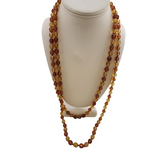 Collar vintage de cristal facetado de 2 tonos y 56&quot; (A5683)