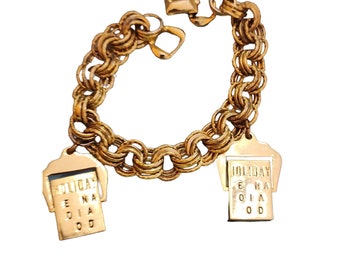 Vintage Articulating Holiday Charm Bracelet (A1996)