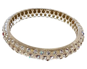 Vintage Lucite Sparkle Bangle Bracelet (A1484)