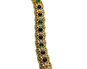 Rare Vintage Nina Ricci From Paris Moghul Glass Bracelet (A1169)