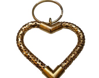 Vintage Mesh Heart Keychain (A7158)