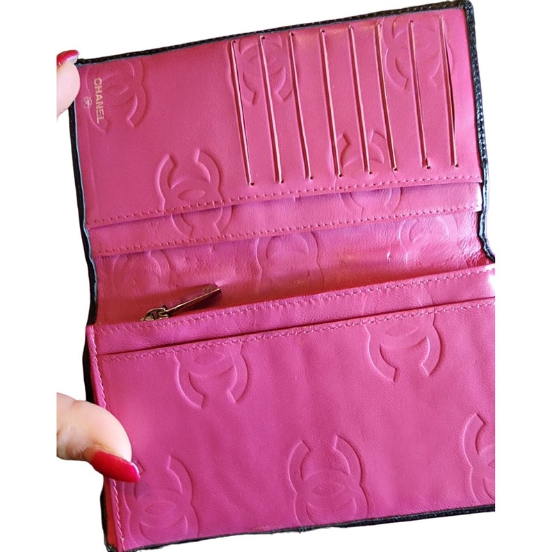 Authentic Chanel Ligne Cambon Wallet 10218184 A1313 Etsy