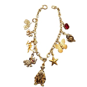 Vintage Dainty Multi Charm Bracelet (A8733)