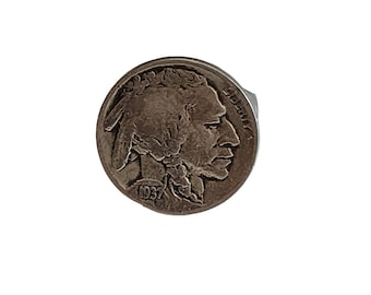 Vintage 1937 Adjustable Buffalo Nickel Ring (A1649)