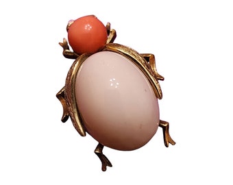 Vintage Panetta Signed Glass Bug Brooch (A2093)