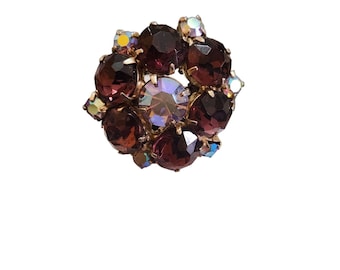 Vintage Rhinestone Adjustable Ring (A3724)